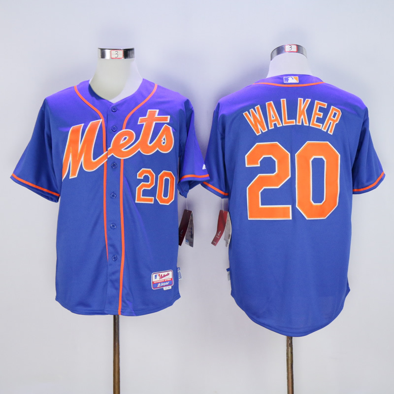 Men New York Mets #20 Walker Blue orange MLB Jerseys->new york mets->MLB Jersey
